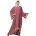Kaftan abaya with Golden border- Puce Pink Kaftan abaya with Golden border- Puce Pink